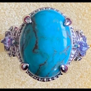Turquoise with Tanzanite 7 ctw sz. 5
